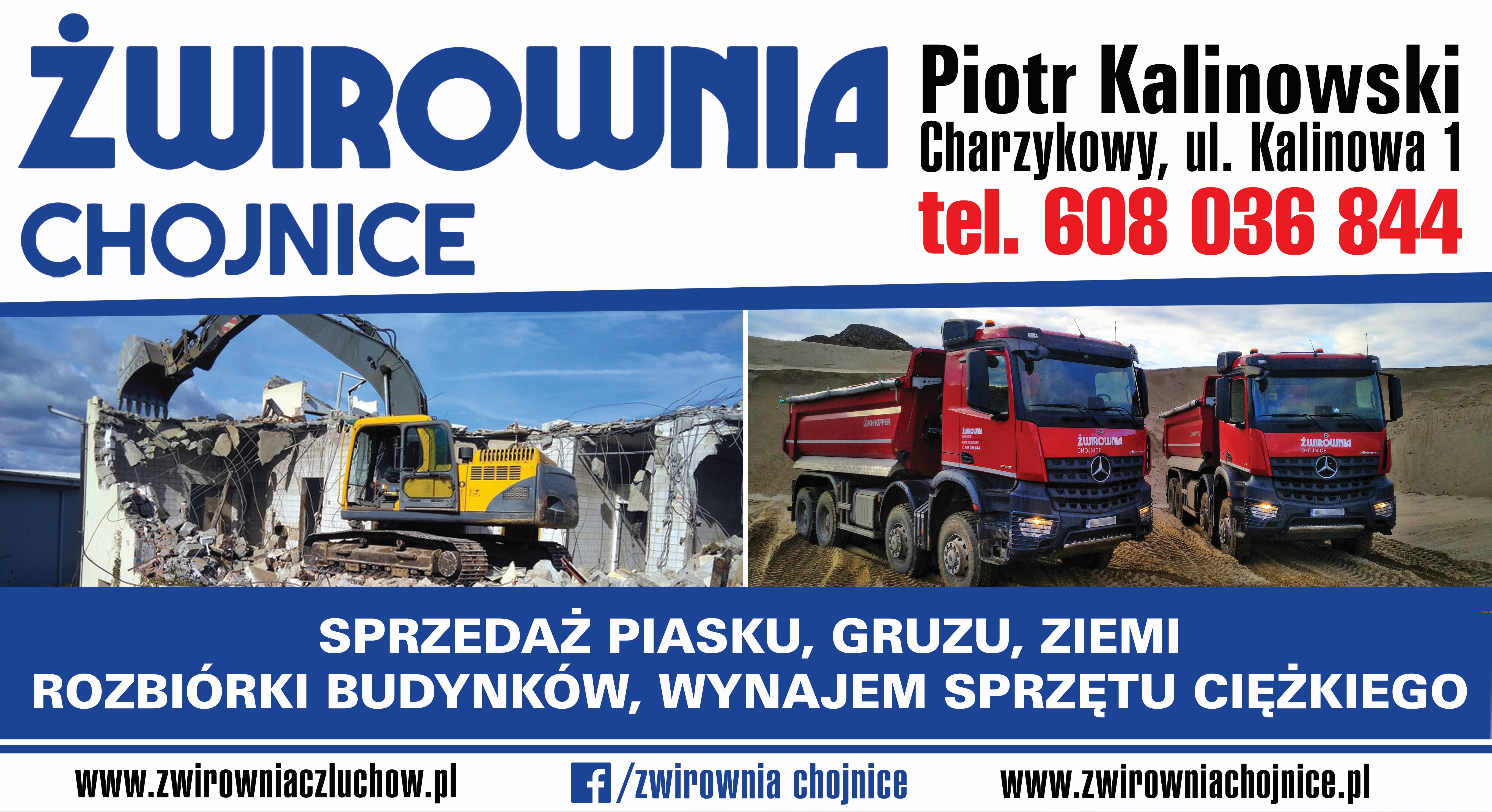 ŻWIROWNIA CHOJNICE - kruszywa naturalne CHOJNICE kruszywa naturalne CHOJNICE